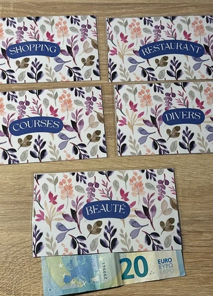 5 enveloppes budgétaires plastifiées, brand: Fait Main, condizioni: Nuovo con cartellino, €9.90, €11.10 include la Protezione acquisti Pro