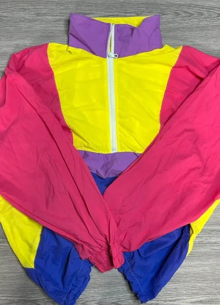 Veste Vintage retro - coupe-vent - Rose / Jaune / Violet - Taille L, marke: Vintage Dressing, zustand: Sehr gut, größe: L / 40 / 12, 13,00 €, 14,35 € inklusive Vinted-Käuferschutz