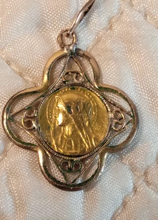 Médaille ancienne en plaqué or vierge, marque: plaque or, état: Bon état, 18,00 €, 19,60 € Protection acheteurs incluse