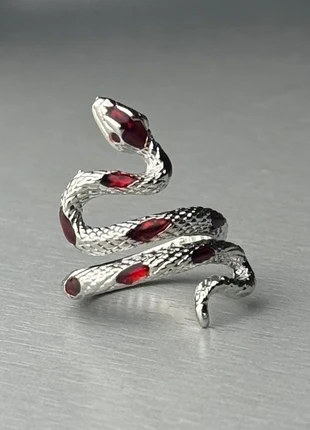 Bague Chrome Vintage Red Snake en acier inoxydable, brand: CHROME, condition: Very good, size: Adjustable, €10.00, €11.20 includes Buyer Protection