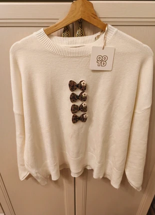 Maglione oversize bianco, marque: OOTD, état: Neuf avec étiquette, taille: XL / 42 / 14, 8,00 €, 9,10 € Protection acheteurs incluse