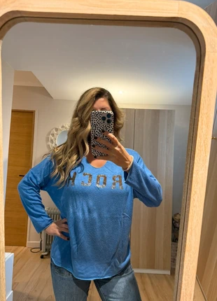 Pull très fin bleu ROCK, marque: Unique, état: Bon état, taille: Taille unique, 4,00 €, 4,90 € Protection acheteurs incluse