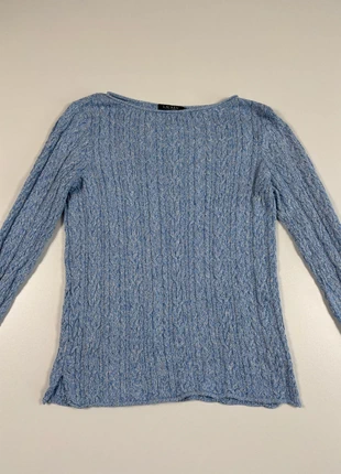Pull torsadé bleu – Lauren Ralph Lauren – Taille L, brand: Ralph Lauren, condizioni: Ottime, taglia: L / IT 44 / EU 40, €15.00, €16.45 include la Protezione acquisti Pro
