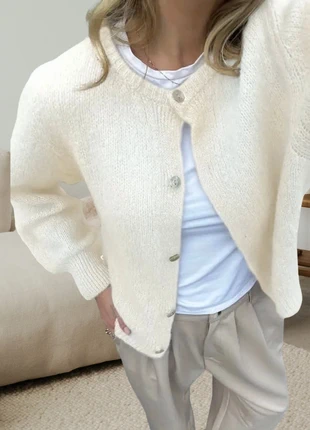Gilet boutonné chic crème, marca: Vintage Dressing, estado: Novo sem etiquetas, tamanho: S / 36 / 8, €35.00, €37.45 inclui Proteção do Comprador