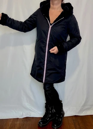 Imperméable réversible fourrure doublé plumes Laura Jo, merk: Laura Jo, staat: Heel goed, maat: S / 36 / 8, € 69,00, € 73,15 inclusief Kopersbescherming Pro