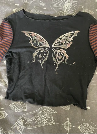 butterfly cropped top, brand: Cider, condition: Very good, size: XS / 6, £3.00, £3.85 includes Buyer Protection