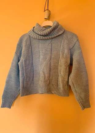 Maglione/Sweater/Pull/Suéter a collo alto celeste – XS/S, brand: LOOK, condizioni: Buone, taglia: XS / IT 38 / EU 34, €4.00, €4.90 include la Protezione acquisti
