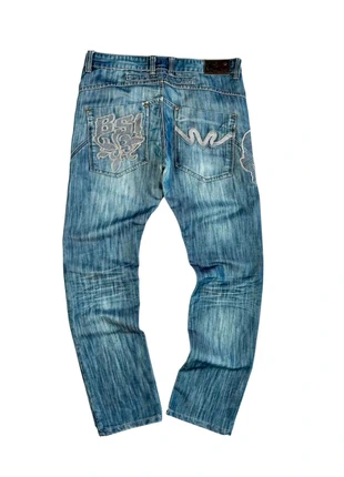 Jean Droit BS1 Vintage y2k avec broderie et délavé Bleu - W34 FR44, brand: Vintage Dressing, condition: Very good, size: W34, €25.00, €26.95 includes Buyer Protection Pro