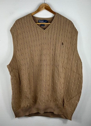 Pull Ralph Lauren Torsadé Col V Beige, marque: Ralph Lauren, état: Bon état, taille: XXXL, 29,00 €, 31,15 € Protection acheteurs (Pro) incluse