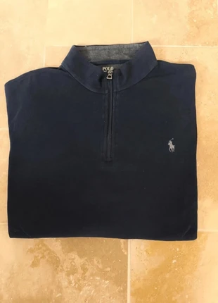 Pull 1/4 zip Ralph Lauren homme XXL marine logo gris excellent état, marque: Ralph Lauren, état: Très bon état, taille: XXL, 44,99 €, 47,94 € Protection acheteurs (Pro) incluse