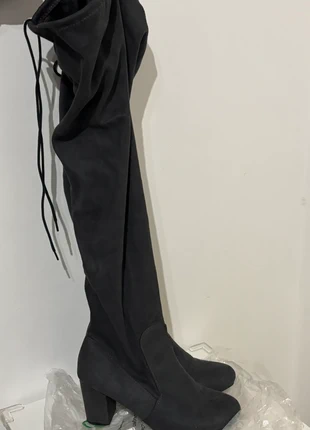 Stivali sopra il ginocchio grigio scuro/antracite, in simil velluto, numero 41, Bonprix, marca: Bonprix, estado: Nuevo sin etiquetas, tamaño: 41, 10,00 €, 11,20 € Protección al comprador incluida