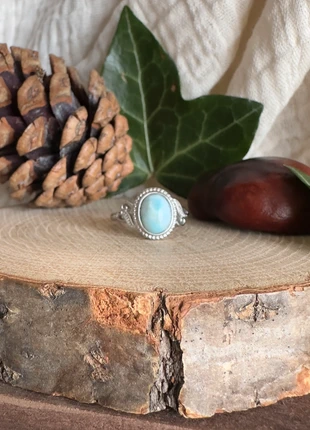 Bague Larimar naturel • Taille réglable, marca: lithotherapie, estado: Novo com etiquetas, tamanho: Ajustável, €13.00, €14.35 inclui Proteção do Comprador