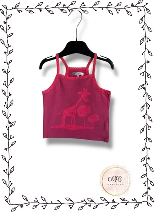 Teeshirt débardeur girafe fille 18mois kiabi, marque: Kitchoun, état: Très bon état, taille: 12-18 mois / 80 cm, 1,00 €, 1,75 € Protection acheteurs incluse