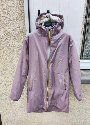 Manteau long parka fourré polaire mouton K-way le vrai Eiffel orsetto 3.0 rose lila taille L mixte, merk: K-Way, staat: Heel goed, maat: L / 40 / 12, € 175,00, € 184,45 inclusief Kopersbescherming