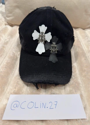 Casquette Noire Délavée à Croix, condizioni: Ottime, taglia: Taglia unica, €5.00, €5.95 include la Protezione acquisti