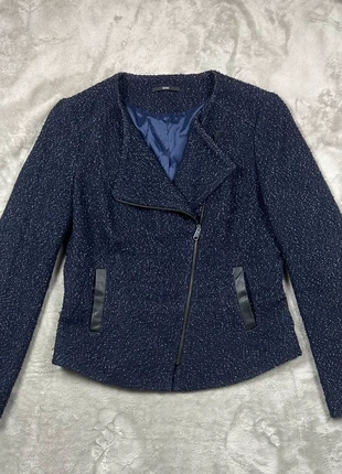 Boss Hugo Boss Navy Tweed Jacket Details Zipper Closure Trendy Retro Streetwear Size L, marque: Hugo Boss, état: Très bon état, taille: L / 40 / 12, 21,50 €, 23,28 € Protection acheteurs incluse