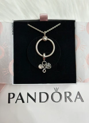 Pandora O ring cable chain necklace with family charm RRP £148, brand: Pandora, condition: Very good, £56.00, £59.50 includes Buyer Protection Pro