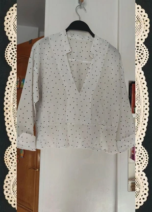 🤍🖤 Blusa topos manga francesa Talla M ó 38, brand: Vintage Dressing, condizioni: Ottime, taglia: M / IT 42 / EU 38, €4.00, €4.90 include la Protezione acquisti