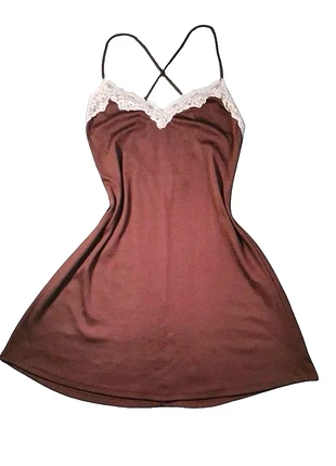 Robe courte marron côtelée hiver fêtes fin d'années dentelle floral crème, brand: Vintage Dressing, condizioni: Ottime, taglia: M / IT 42 / EU 38, €12.90, €14.25 include la Protezione acquisti