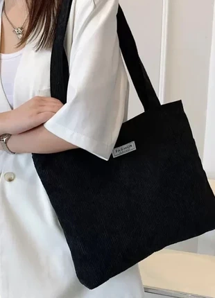 Sac fourre tout velours côtelé - noir, condition: New without tags, €9.00, €10.15 includes Buyer Protection