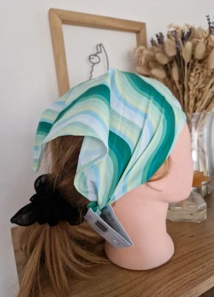 Pieces / Foulard fichu bandana tirangle pour cheveux tons vert neuf, brand: Pieces, condition: New with tags, €3.50, €4.38 includes Buyer Protection Pro