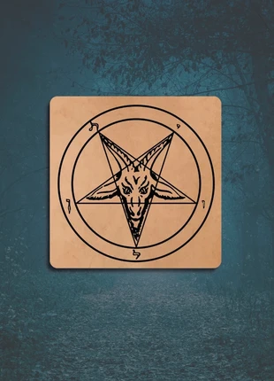 Sigil of Baphomet metal poster/sign 20cm x 20cm. Velcro wall tabs included., brand: sigil of Baphomet, condition: New, £7.50, £8.58 includes Buyer Protection