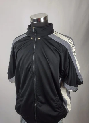 Veste Adidas vintage noire à manches courtes et boutons pression – logo brodé – taille D6, marque: adidas, état: Très bon état, taille: XL, 29,00 €, 31,15 € Protection acheteurs (Pro) incluse