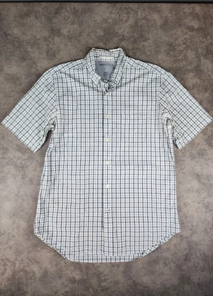 Chemise à carreaux manches courtes Nautica - Blanc / noir et bleu - Taille M, brand: Nautica, condition: Very good, size: M, €10.00, €11.20 includes Buyer Protection