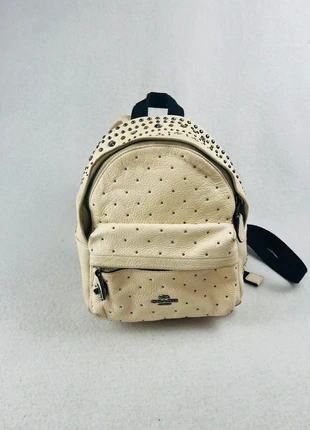Mini Sac À Dos Coach Cuir Grainé Blanc Clouté Vintage Y2K, marque: Coach, état: Très bon état, 159,90 €, 168,60 € Protection acheteurs (Pro) incluse