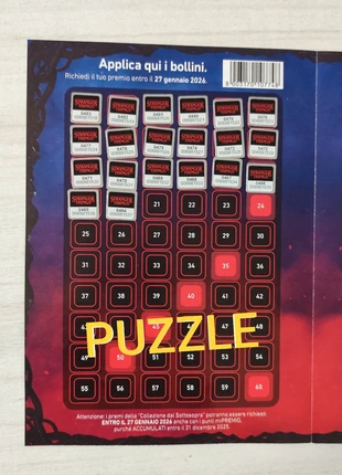 Stranger Things, cartella punti Conad per Puzzle., merk: Stranger Things, staat: Nieuw zonder prijskaartje, maat: Universeel, € 2,00, € 2,80 inclusief Kopersbescherming