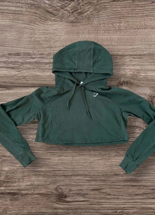 Sweat à capuche Crop Top Gymshark Vert foncé - Très bon état - Taille S, marque: Gymshark, état: Très bon état, taille: S / 36 / 8, 19,99 €, 21,69 € Protection acheteurs (Pro) incluse