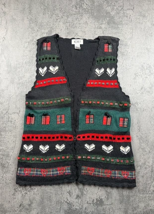 Vintage Christmas Sweater – Ugly Xmas Funny Classic Santa’s USA Style Santa’s Reindeer – Size S, merk: Vintage Dressing, staat: Heel goed, maat: S / 36 / 8, € 10,00, € 11,20 inclusief Kopersbescherming Pro