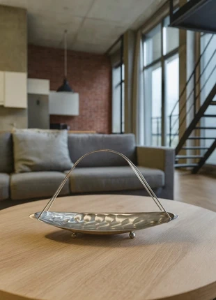 Corbeille vintage en métal argenté signée Quist Esslingen 🇩🇪, marque: Quist, état: Bon état, 45,50 €, 48,48 € Protection acheteurs incluse