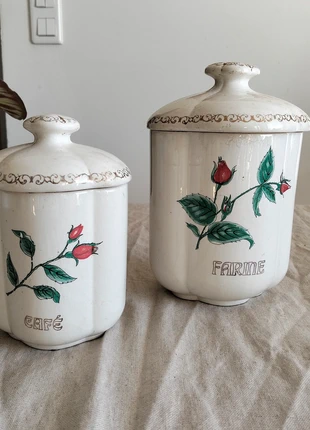 2 pots à épices vintage fleuris, marque: Vintage, état: Bon état, 8,00 €, 9,10 € Protection acheteurs incluse