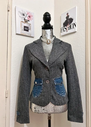 Magnifique blazer cintrée laine et jeans rétro vintage chic, brand: Vintage Dressing, condition: Very good, size: M / 38 / 10, €35.00, €37.45 includes Buyer Protection Pro