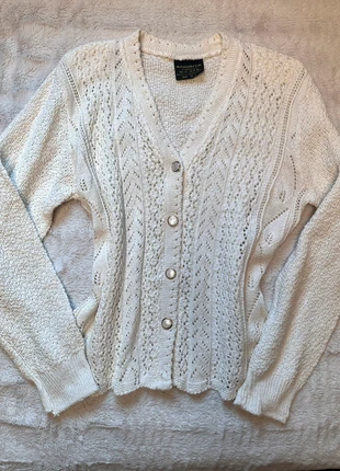 Vintage White Knit Button Up Cardigan, brand: Top Vintage, condition: Very good, size: L / 40 / 12, €5.00, €5.95 includes Buyer Protection