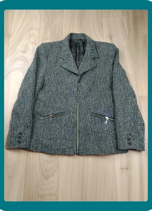 Veste Tuzzi T36 tweed gris à fermetures et boutons pression style élégant et vintage, merk: Tuzzi, staat: Heel goed, maat: S / 36 / 8, € 20,00, € 21,70 inclusief Kopersbescherming