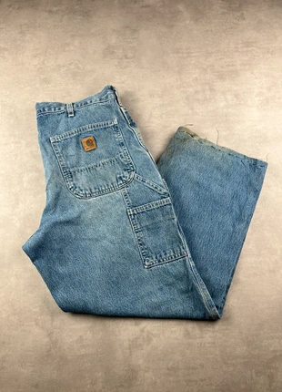 Pantalon carhartt B13 DST single knee workwear baggy bleu patiné vintage - Taille 34x29, marca: Carhartt, estado: Muy bueno, tamaño: W34 | ES 44, 29,00 €, 31,15 € Protección al comprador Pro incluida