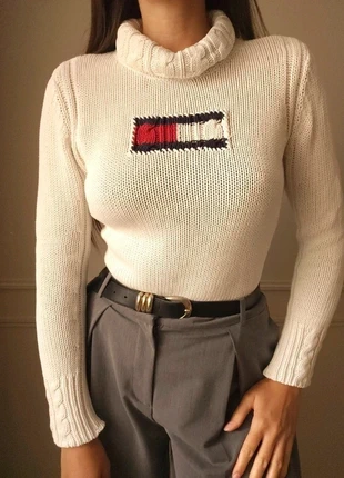 Pull col roulé tommy hilfiger brodé - 100% Coton - Taille M femme, marca: Tommy Hilfiger, estado: Muito bom, tamanho: M / 38 / 10, €49.99, €53.19 inclui Proteção do Comprador Pro