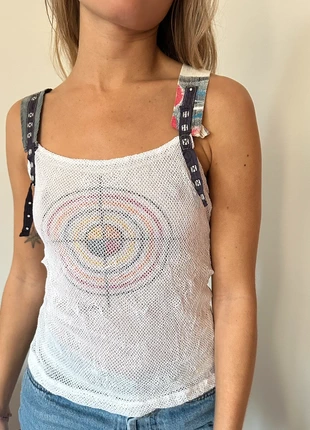 Top résille vintage année 2000 détails couture taille S, marque: ohdo, état: Très bon état, taille: S / 36 / 8, 20,00 €, 21,70 € Protection acheteurs incluse