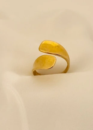 18k Gold Plated Wrap Ring Stainless Steel -Modern Abstract Design Jewelry, condition: New without tags, size: Adjustable, £6.00, £7.00 includes Buyer Protection Pro
