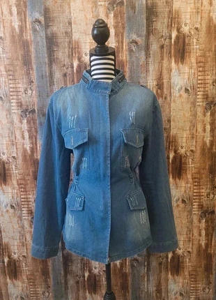 Veste en jean femme Aimelie taille 38 style militaire chic avec poches, marque: aimelie, état: Neuf sans étiquette, taille: M / 38 / 10, 16,99 €, 18,54 € Protection acheteurs incluse
