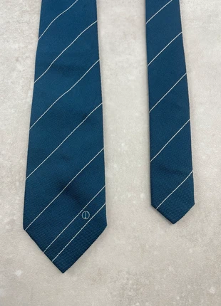 Noeud de Cravate Dunhill Vintage Made in Italy 100% Soie Bleu à Rayures Blanche, brand: Dunhill, condition: Very good, €8.00, €9.10 includes Buyer Protection