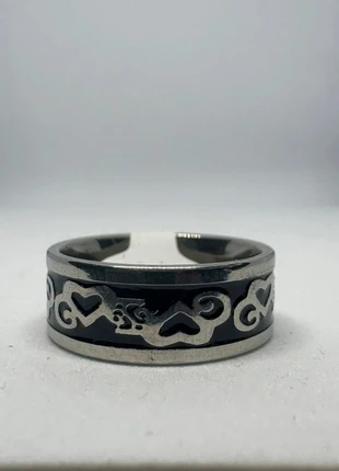 Bague acier inoxydable motif cœurs – Style Y2K / romantique / street soft 💘, condition: New without tags, size: 18.5 mm Ø, €3.30, €4.17 includes Buyer Protection Pro