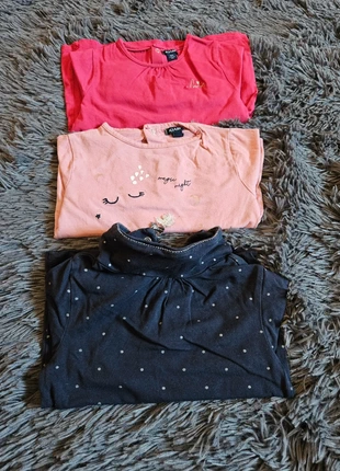 Lot de 3 Tee-shirt manche longue 18mois, marca: Kiabi, estado: Muito bom, tamanho: 12-18 meses / 80 cm, €2.00, €2.80 inclui Proteção do Comprador