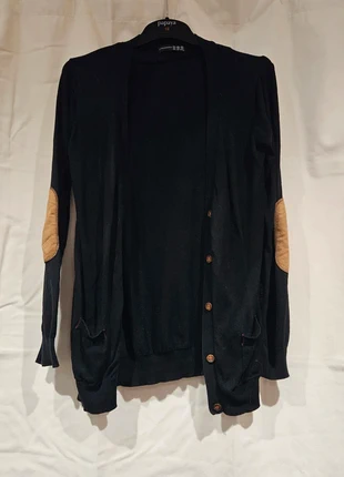 #Black #Brown #Thin #Cardigan #ElbowPatches #UK10, brand: Primark, condition: Very good, size: S / UK 8-10, £3.00, £3.85 includes Buyer Protection