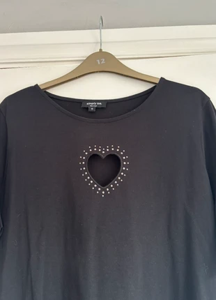 Ladies black heart diamanté short sleeve partywear top size 16 Simply Be new Christmas, brand: Simply Be, condition: New without tags, size: L / UK 16-18, £10.00, £11.20 includes Buyer Protection