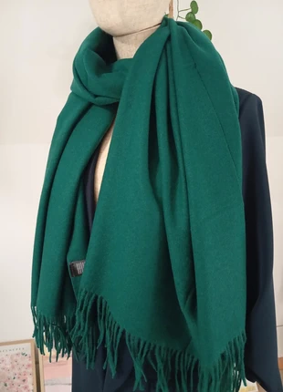 Écharpe verte bouteille douce et enveloppante – laine & viscose, marque: LAINE, état: Très bon état, 18,90 €, 20,55 € Protection acheteurs (Pro) incluse