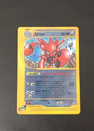 Pokémon – Scizor Aquapolis 33/147 2002 anglaise, brand: Pokémon, condition: Very good, €41.00, €43.75 includes Buyer Protection