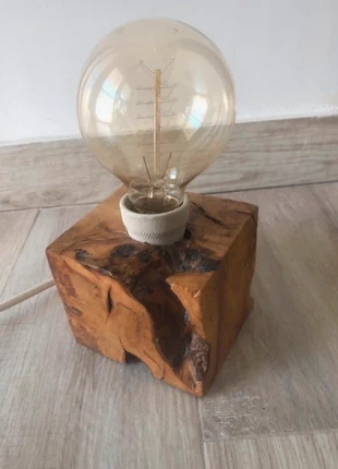 Lampada in legno naturale fatta a mano stile industry, brand: wanos, condizioni: Nuovo senza cartellino, €30.00, €32.20 include la Protezione acquisti